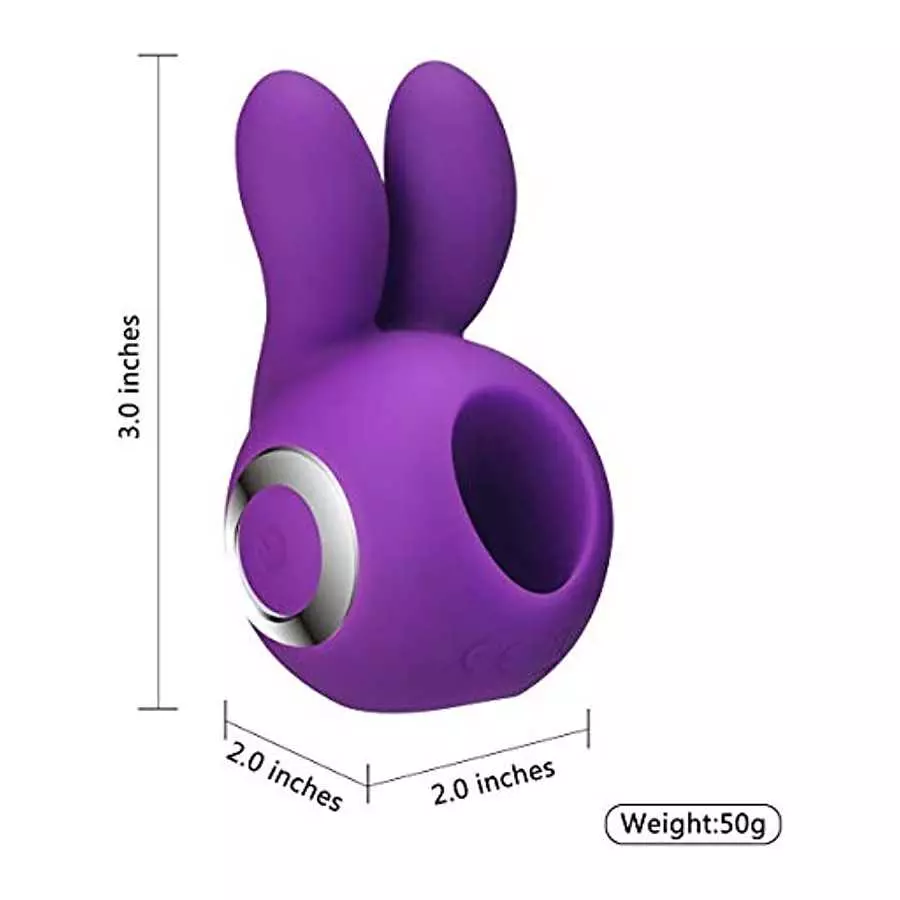 G Spot Rabbit Vibrator with Bunny Ears Silicone Rechargeable Dildo Vibrator Clit Stimulator Finger Vibration Ring Sex Toys Massa