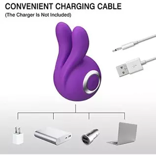 G Spot Rabbit Vibrator with Bunny Ears Silicone Rechargeable Dildo Vibrator Clit Stimulator Finger Vibration Ring Sex Toys Massa