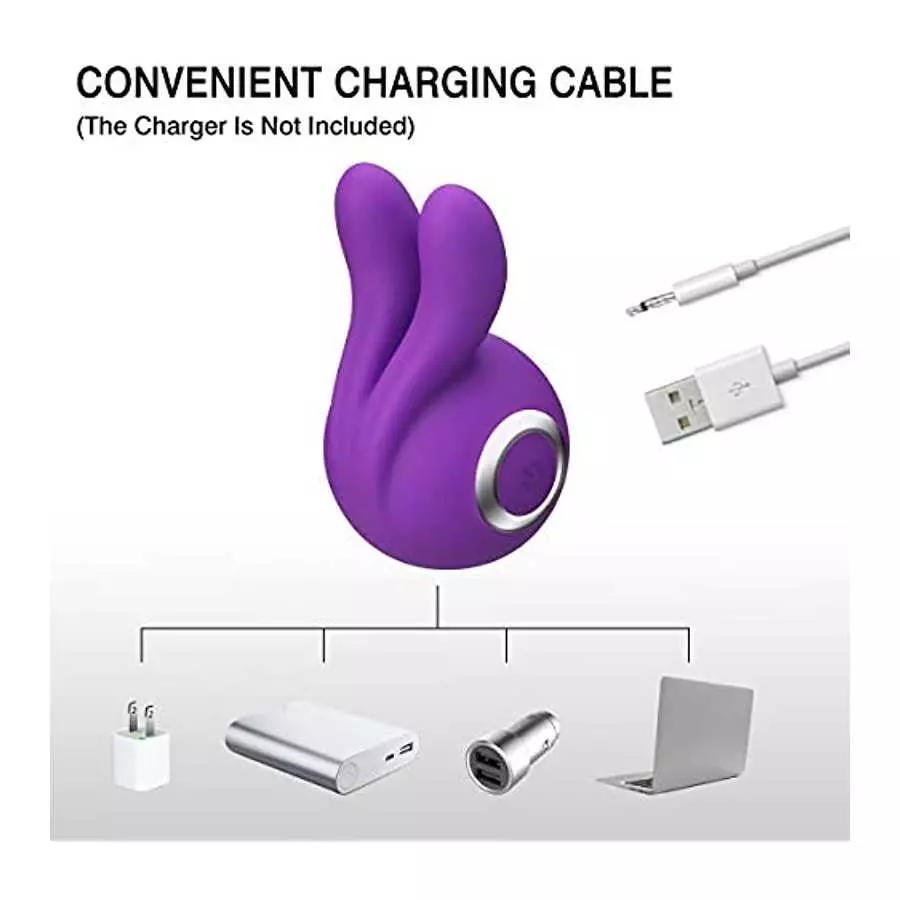 G Spot Rabbit Vibrator with Bunny Ears Silicone Rechargeable Dildo Vibrator Clit Stimulator Finger Vibration Ring Sex Toys Massa