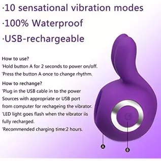 G Spot Rabbit Vibrator with Bunny Ears Silicone Rechargeable Dildo Vibrator Clit Stimulator Finger Vibration Ring Sex Toys Massa