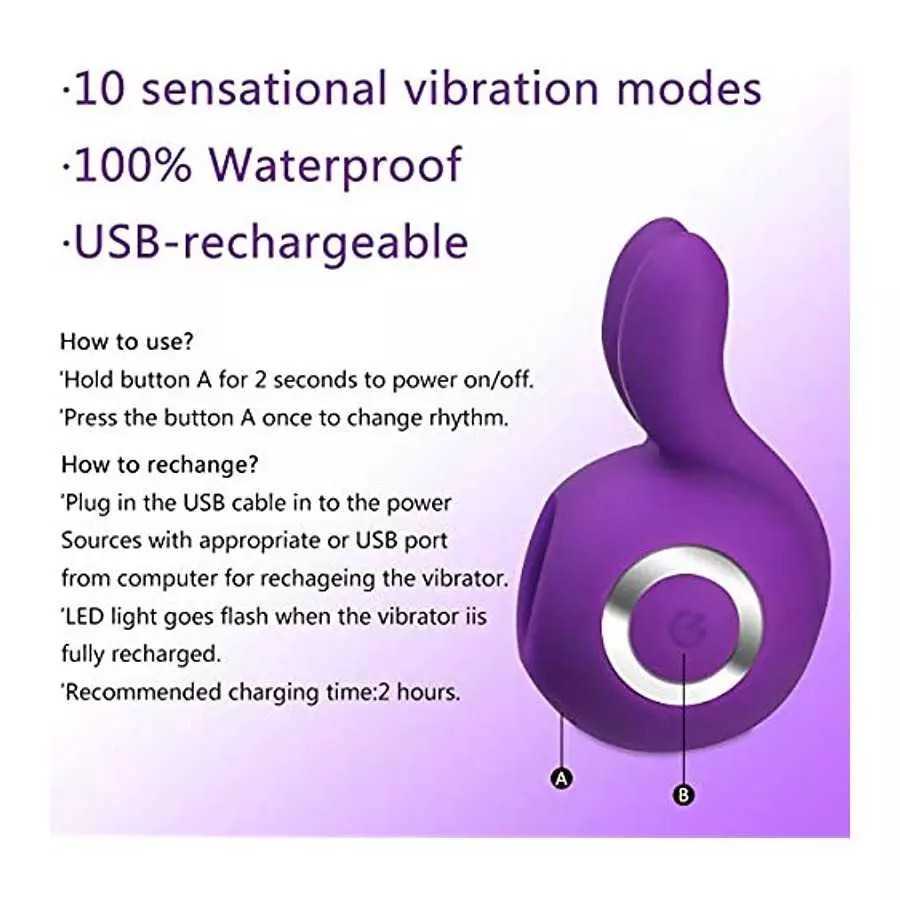 G Spot Rabbit Vibrator with Bunny Ears Silicone Rechargeable Dildo Vibrator Clit Stimulator Finger Vibration Ring Sex Toys Massa