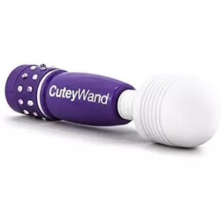 Blush Play with Me - 4 Inch Cutey Adjustable Multi Speed Silicone Head Fragrance Free Battery Powered Mini Wand - High Power Fle