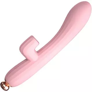 Rechargeable Vibrator - 10 Patterns Vibration-Sucking,G Spot Rabbit Vibrator with Heating Function, Wand Massager,Dual Motor Sti