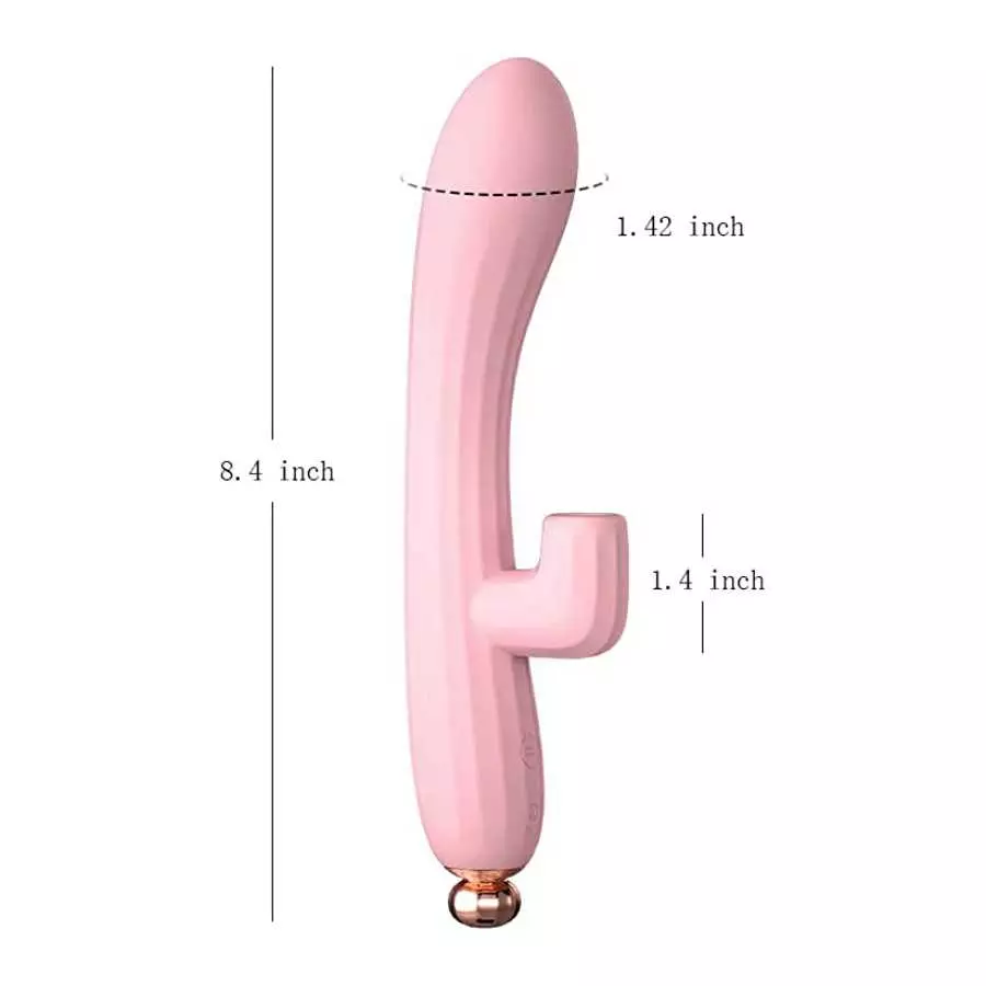 Rechargeable Vibrator - 10 Patterns Vibration-Sucking,G Spot Rabbit Vibrator with Heating Function, Wand Massager,Dual Motor Sti