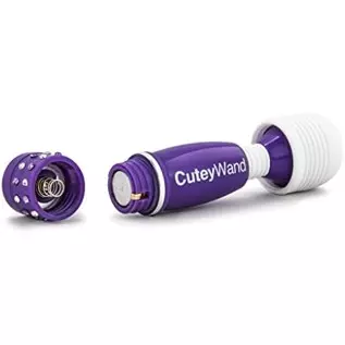 Blush Play with Me - 4 Inch Cutey Adjustable Multi Speed Silicone Head Fragrance Free Battery Powered Mini Wand - High Power Fle