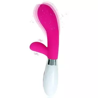 G-Spot Rabbit Vibrator Dildo Clitoris Stimulator, Silicone Vaginal Anal Nipple Massager with 10 Vibration Modes for Women Pleasu
