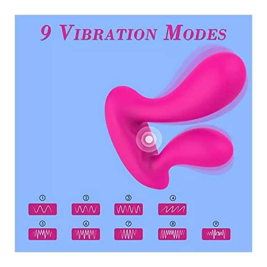 G Spot Rabbit Vibrator Dildo Wearable Anal Vagina Stimulator with 9 Modes Rechargeable Remote Control Clitoris Massager Adult Co