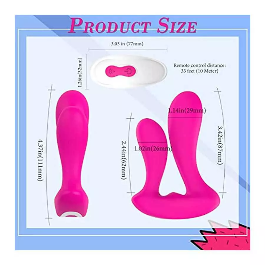 G Spot Rabbit Vibrator Dildo Wearable Anal Vagina Stimulator with 9 Modes Rechargeable Remote Control Clitoris Massager Adult Co