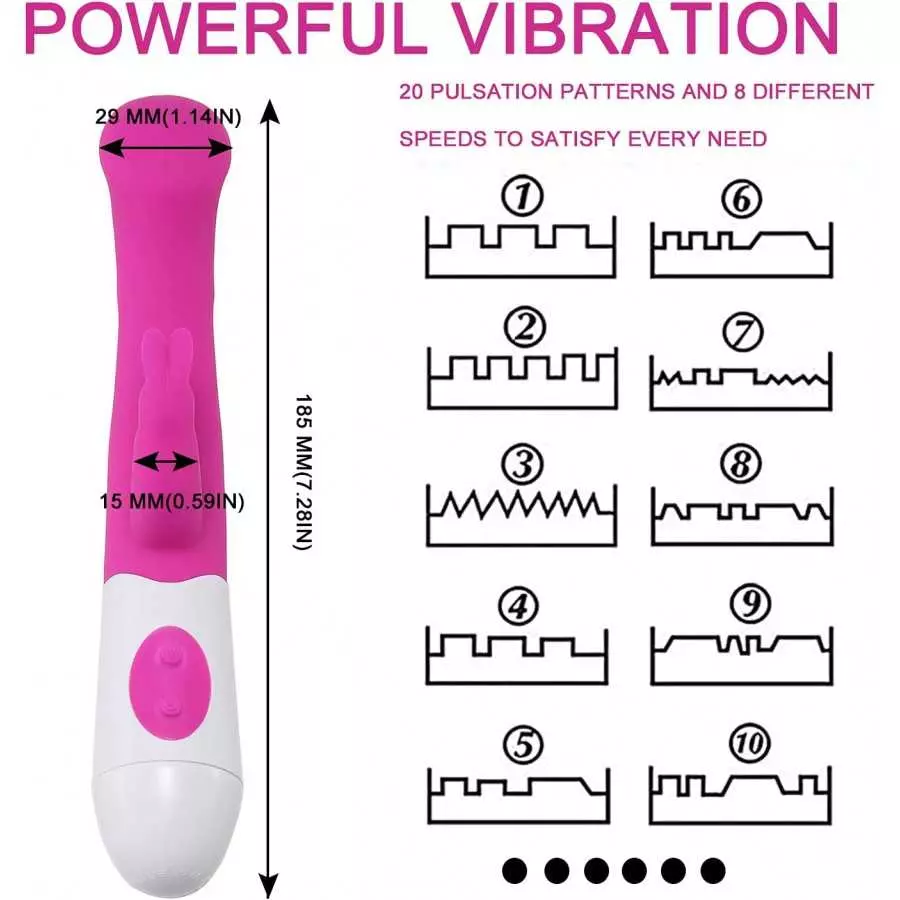 G spot Rabbit Vibrator for Women Sex Toys for Clitoris G-spot Stimulation 10 Powerful Vibrations Dual Motor Stimulator for Women