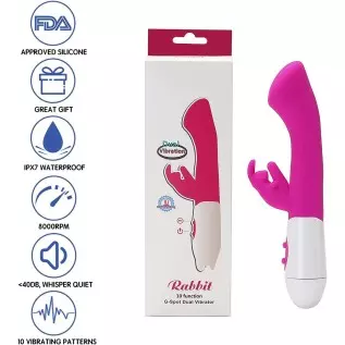 G spot Rabbit Vibrator for Women Sex Toys for Clitoris G-spot Stimulation 10 Powerful Vibrations Dual Motor Stimulator for Women G spot Rabbit Vibrator for Women Sex Toys for Clitoris G-spot Stimulation 10 Powerful Vibrations Dual Motor Stimulator for Women