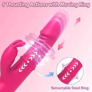 Tenufy Thrusting Rabbit Dildo Vibrator - 9 Inches Color-Changeable Realistic G Spot Dildos