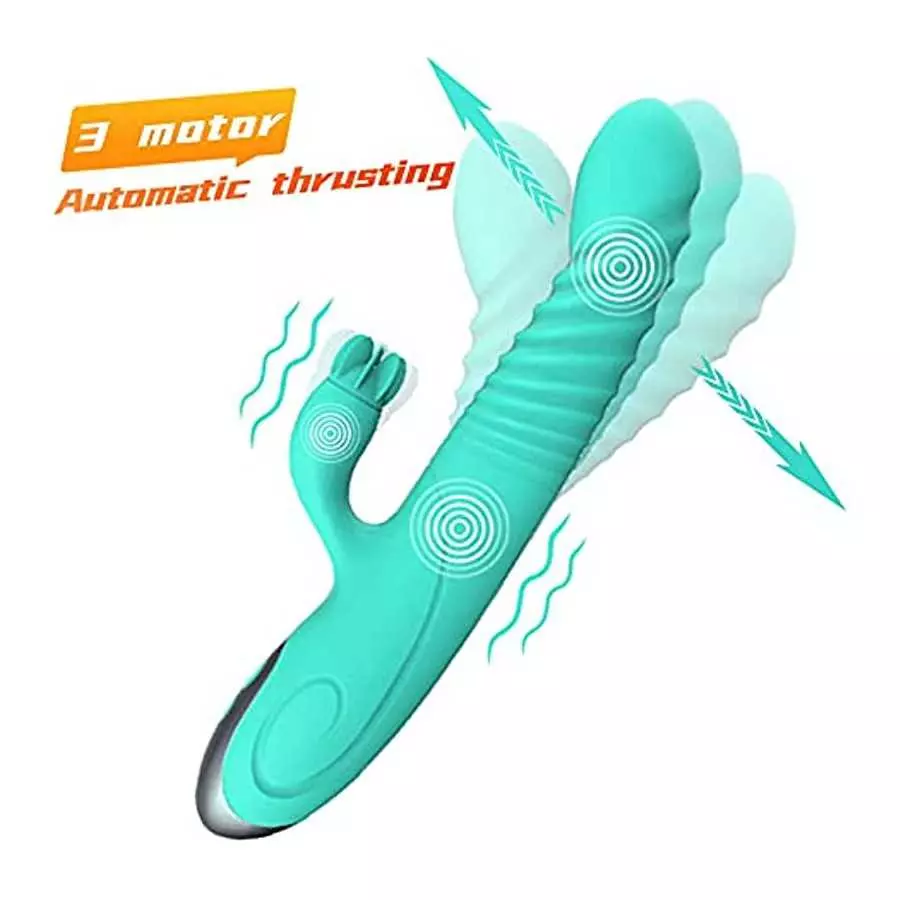 Thrusting Rabbit Vibrator for Women Vaginal Health,G Spot Dildo with Waterproof Clitorals Stimulator Adult Sex Toys for Woman Se
