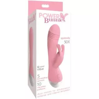 Curve Novelties 72924: Power Bunnies Speedy 50X Light Pink