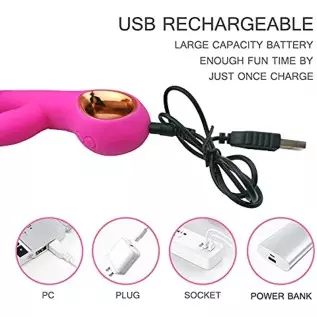 Rabbit Vibrator for Women, G Spot Clitoralis Stimulator with Bunny Ears for Clit Stimulation, 5 Speed 10 Vibration Dual Motor Ad Rabbit Vibrator for Women, G Spot Clitoralis Stimulator with Bunny Ears for Clit Stimulation, 5 Speed 10 Vibration Dual Motor Ad