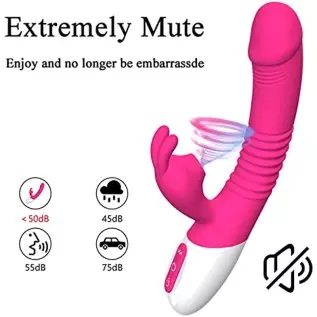ISEYMI G Spot Rabbit Vibrator for Women Bunny Ears Clitoris G-spot Stimulation,Waterproof Dildo with 7 Powerful Vibrations Recha ISEYMI G Spot Rabbit Vibrator for Women Bunny Ears Clitoris G-spot Stimulation,Waterproof Dildo with 7 Powerful Vibrations Recha