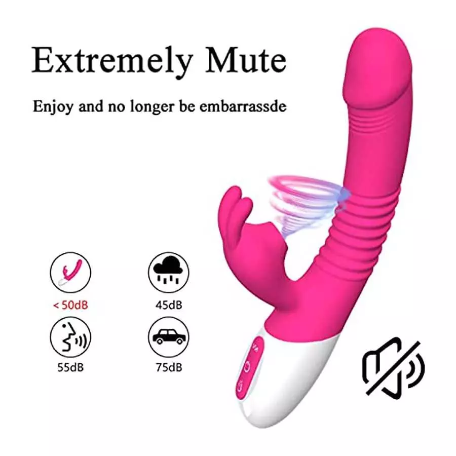 ISEYMI G Spot Rabbit Vibrator for Women Bunny Ears Clitoris G-spot Stimulation,Waterproof Dildo with 7 Powerful Vibrations Recha