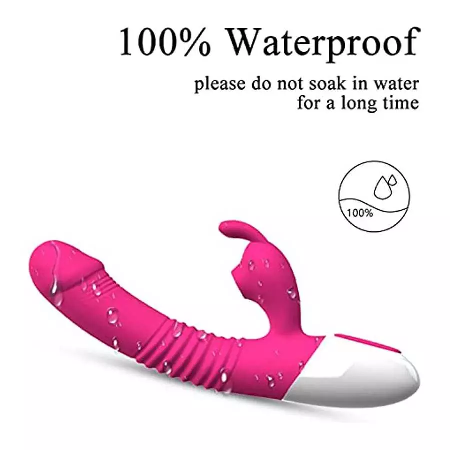 ISEYMI G Spot Rabbit Vibrator for Women Bunny Ears Clitoris G-spot Stimulation,Waterproof Dildo with 7 Powerful Vibrations Recha