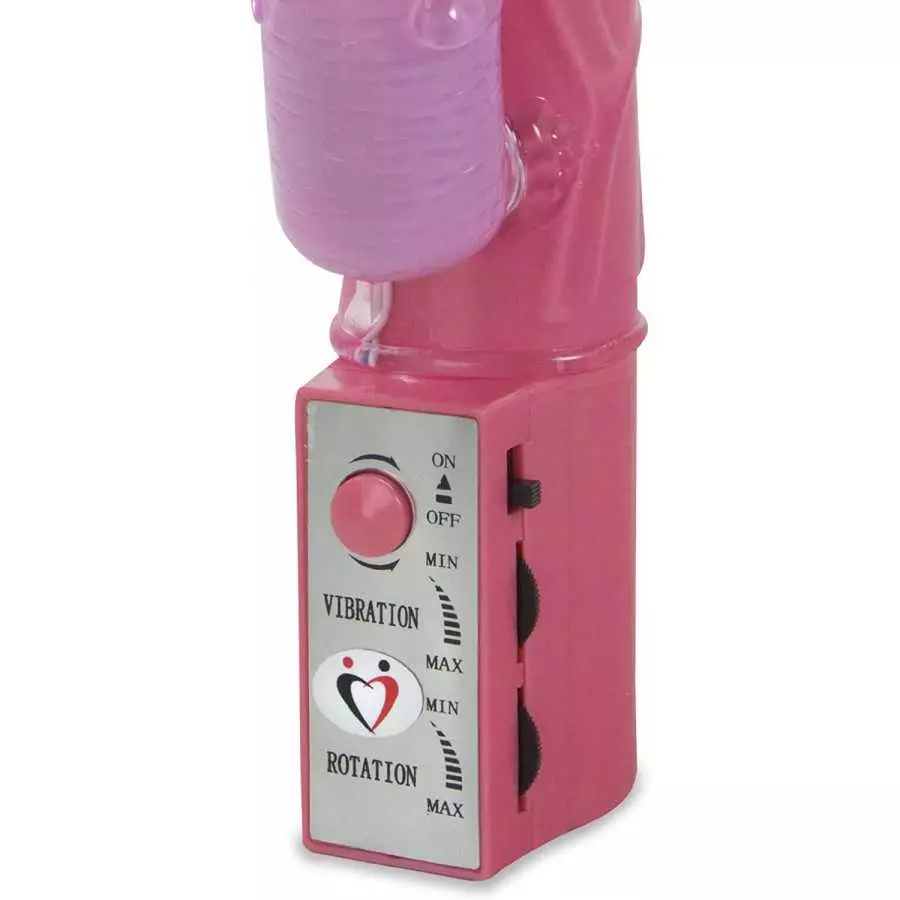 LeLuv Rabbit Vibrator Rotating Pearls Multispeed Clitoral Tickler Purple