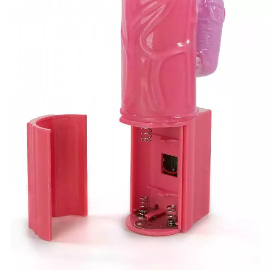 LeLuv Rabbit Vibrator Rotating Pearls Multispeed Clitoral Tickler Purple