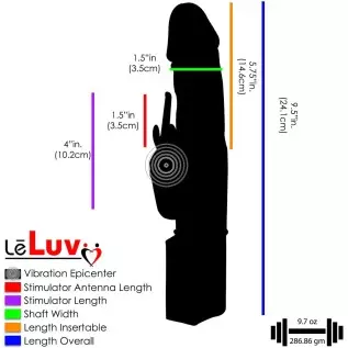 LeLuv Rabbit Vibrator Rotating Pearls Multispeed Clitoral Tickler Purple LeLuv Rabbit Vibrator Rotating Pearls Multispeed Clitoral Tickler Purple