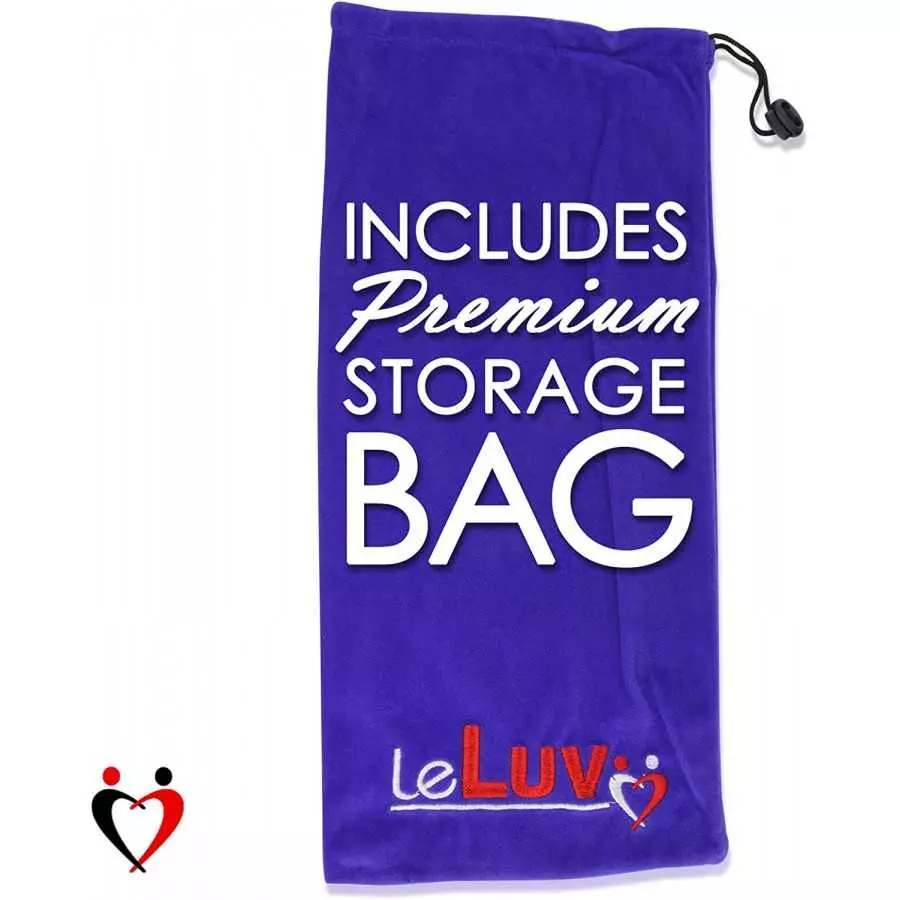 LeLuv Rabbit Vibrator Rotating Pearls Multispeed Clitoral Tickler Purple