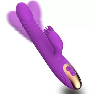 Realistic Rabbit Vibrator Dildo for Women with 8 Speeds Vibration 7 Roatating Rechargeable Waterproof Sex Toys for Woman Pleasur