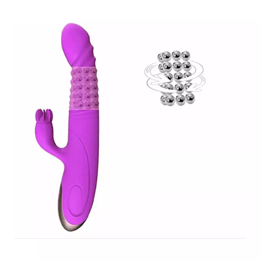 Realistic Rabbit Vibrator Dildo for Women with 8 Speeds Vibration 7 Roatating Rechargeable Waterproof Sex Toys for Woman Pleasur