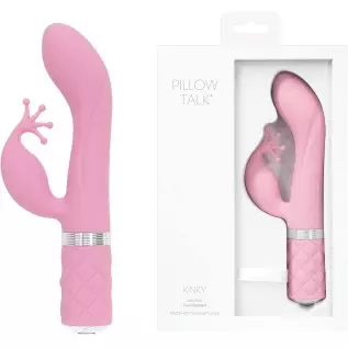 Pillow Talk Kinky Massager, Multi Speed with Swarovski Crystal Button, USB Rechargeable (Pink)