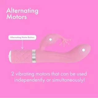 Pillow Talk Kinky Massager, Multi Speed with Swarovski Crystal Button, USB Rechargeable (Pink)