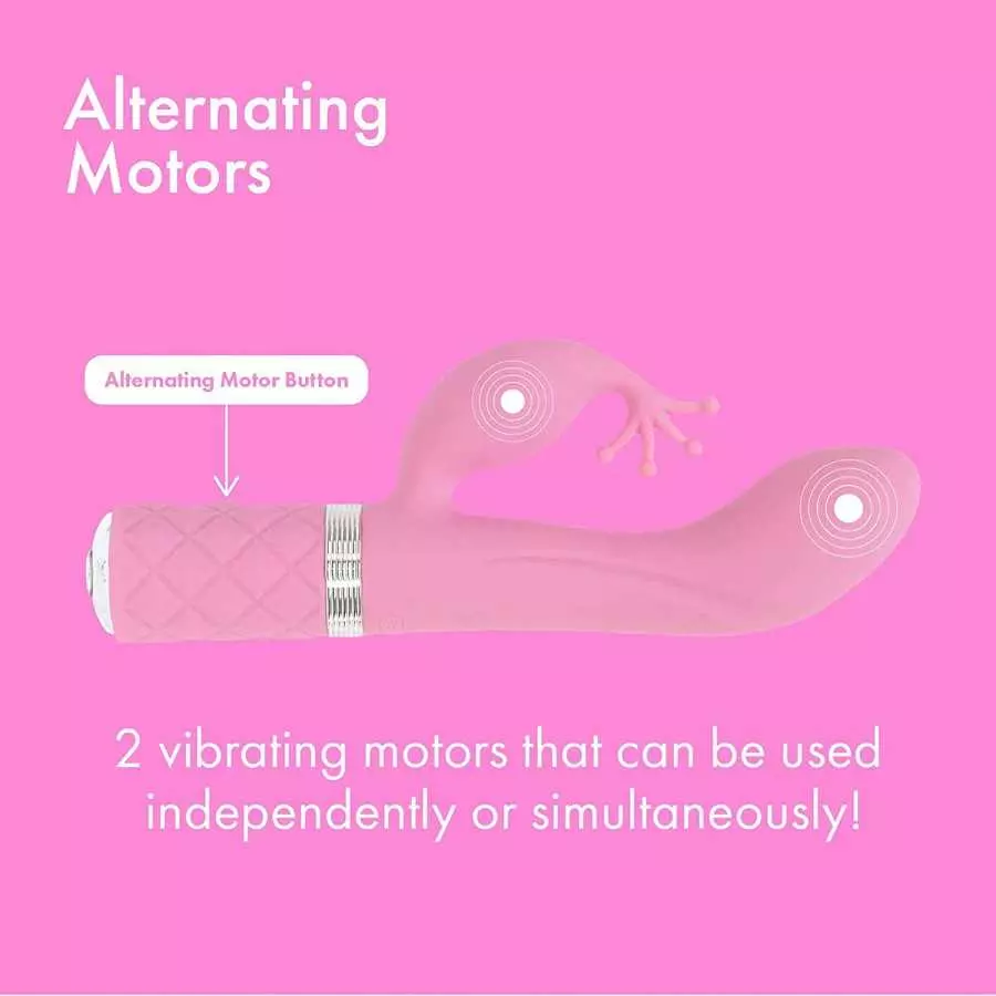 Pillow Talk Kinky Massager, Multi Speed with Swarovski Crystal Button, USB Rechargeable (Pink)