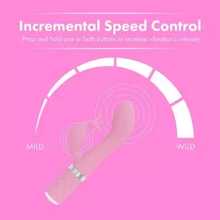 Pillow Talk Kinky Massager, Multi Speed with Swarovski Crystal Button, USB Rechargeable (Pink)