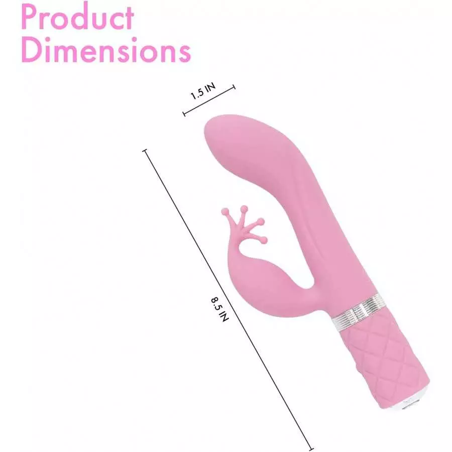 Pillow Talk Kinky Massager, Multi Speed with Swarovski Crystal Button, USB Rechargeable (Pink)