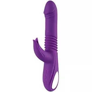 Rabbit Vibrator with 3 Stretch Modes Sex Toys for Clitoris G-spot Stimulation Waterproof Dildo with 10 Vibration Modes for Orgas