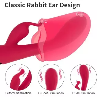 ShiningLove Rabbit Vibrator for Women G Spot Vibrator with Bunny Ears 10 Vibrations Modes Waterproof Rotating Dildo Vibrator for ShiningLove Rabbit Vibrator for Women G Spot Vibrator with Bunny Ears 10 Vibrations Modes Waterproof Rotating Dildo Vibrator for