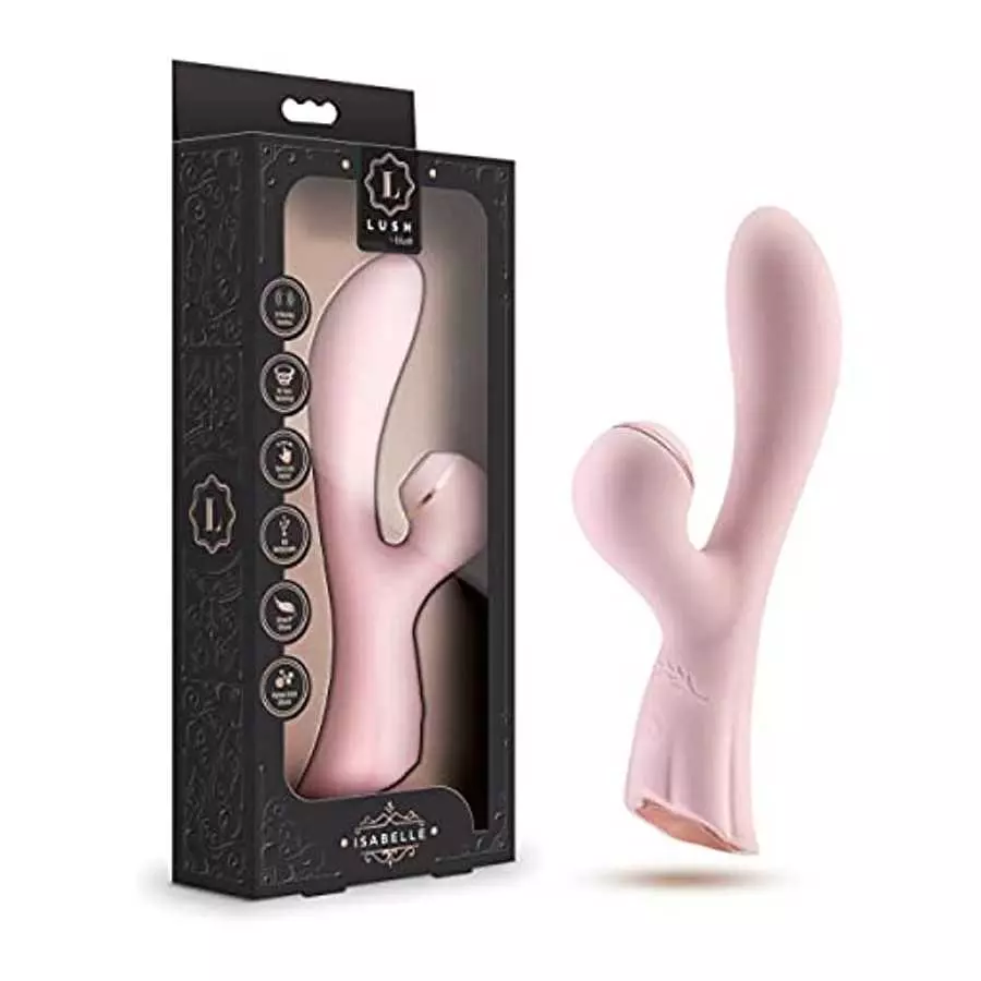 Blush Lush Isabelle - Air Pulse Rabbit with 15 Powerful Vibrating Modes - Memory Feature Remembers Last Setting - Ultrasilk Smoo Blush Lush Isabelle - Air Pulse Rabbit with 15 Powerful Vibrating Modes - Memory Feature Remembers Last Setting - Ultrasilk Smoo