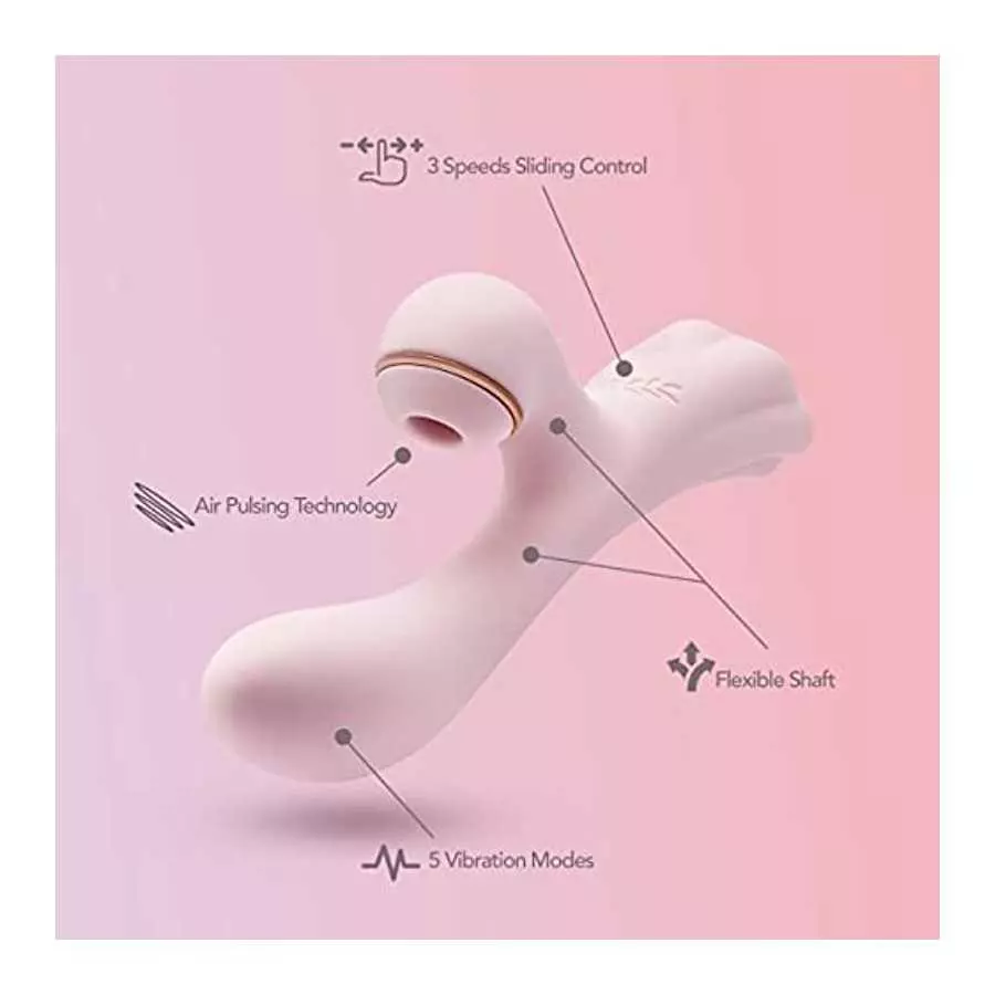 Blush Lush Isabelle - Air Pulse Rabbit with 15 Powerful Vibrating Modes - Memory Feature Remembers Last Setting - Ultrasilk Smoo