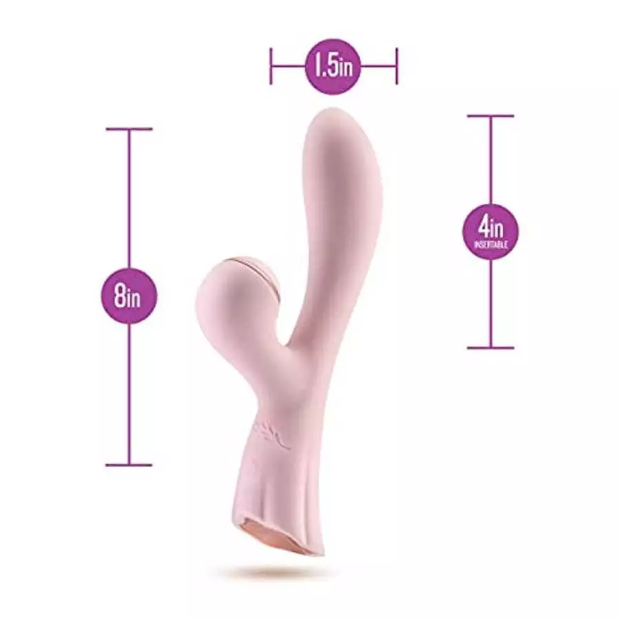 Blush Lush Isabelle - Air Pulse Rabbit with 15 Powerful Vibrating Modes - Memory Feature Remembers Last Setting - Ultrasilk Smoo