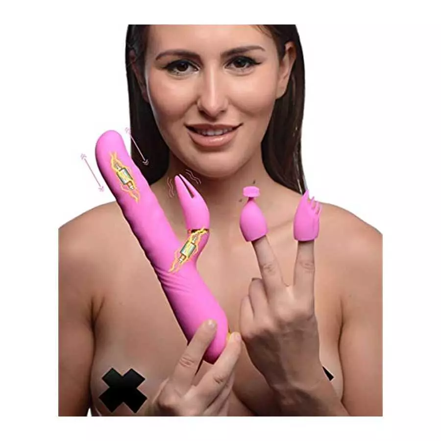 Inmi 10X Versa-Thrust Thrusting & Vibrating Silicone Rabbit W/3 Attachments, 1Count Inmi 10X Versa-Thrust Thrusting & Vibrating Silicone Rabbit W/3 Attachments, 1Count