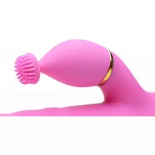 Inmi 10X Versa-Thrust Thrusting & Vibrating Silicone Rabbit W/3 Attachments, 1Count