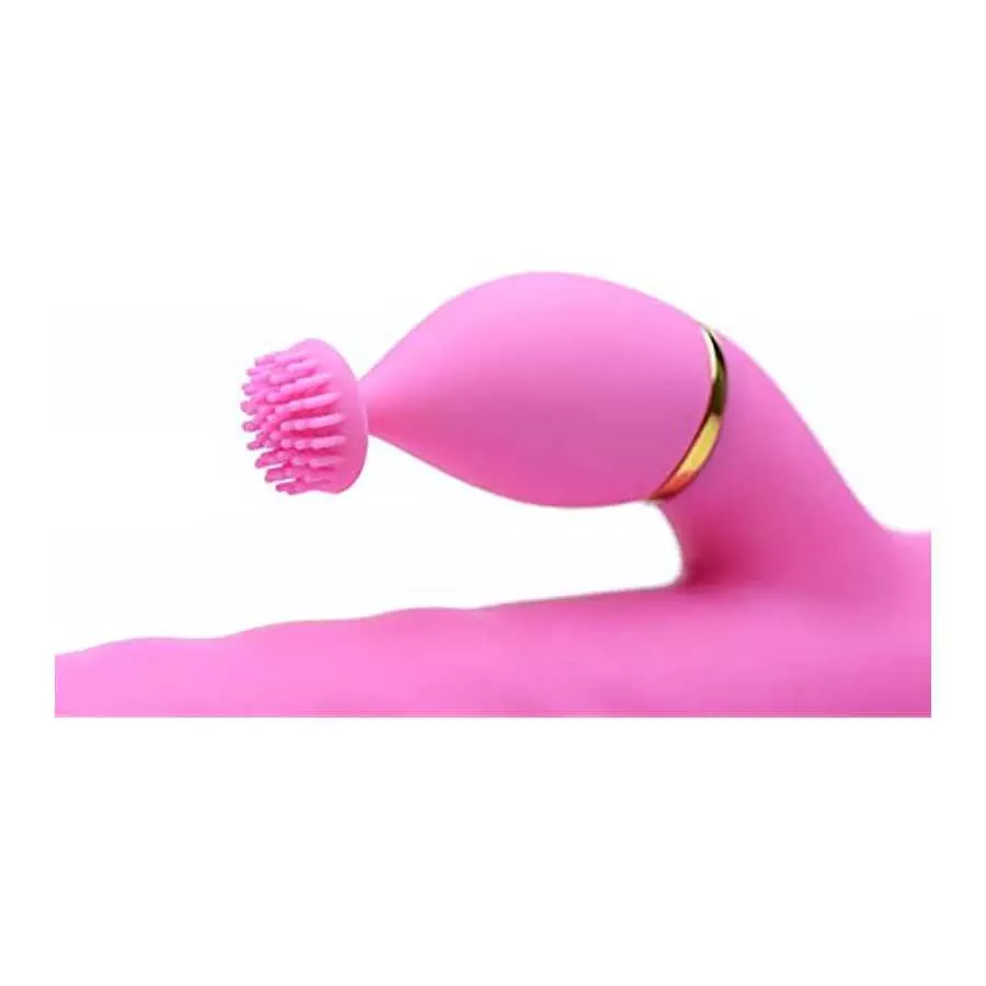 Inmi 10X Versa-Thrust Thrusting & Vibrating Silicone Rabbit W/3 Attachments, 1Count