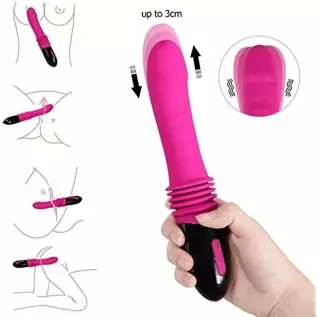 G Spot Vibrator for Women,3 in 1 Dildo Vibrator,Silicone Sex Toy with Realistic Glans,10 Vibration Patterns for Clitoris Vagina 