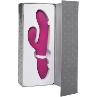 Doc Johnson iVibe Select - iCome - Luxurious Premium Silicone Rabbit-Style Vibrator - Rolling Clit Stimulator Feels Like a Flick