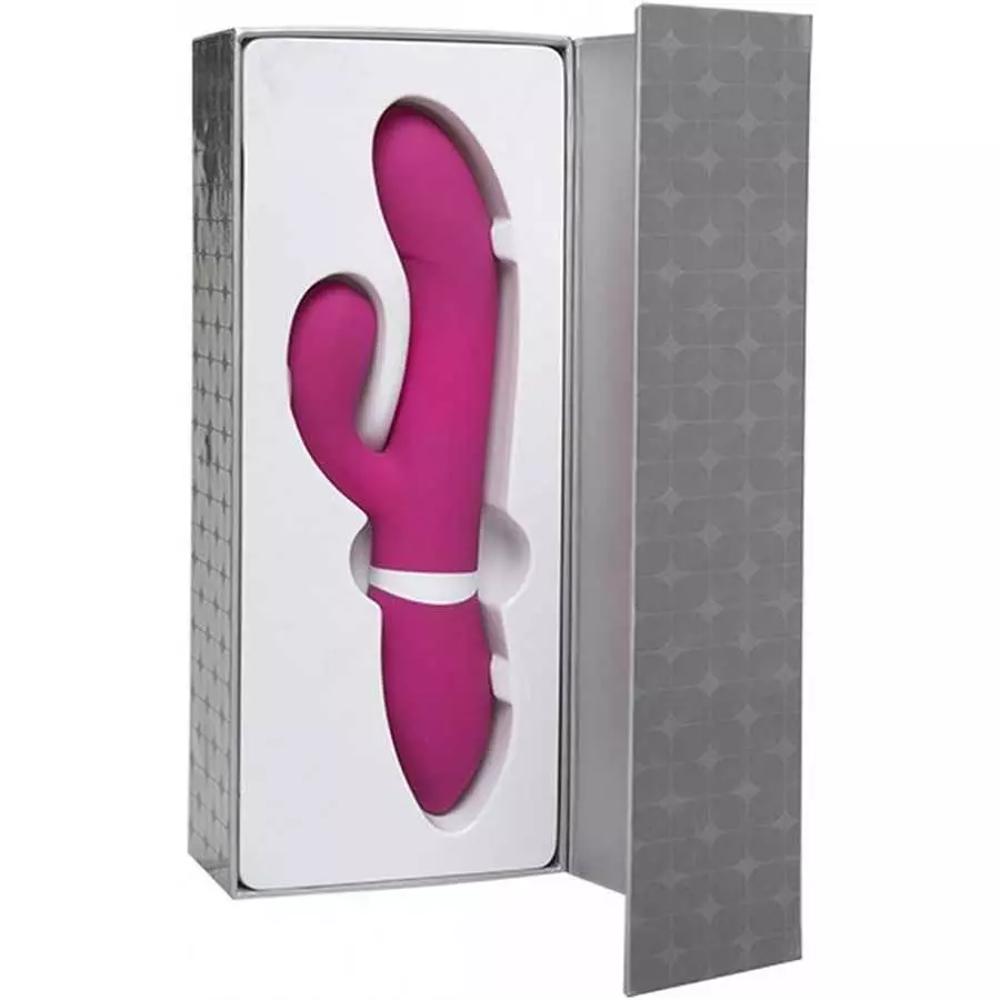 Doc Johnson iVibe Select - iCome - Luxurious Premium Silicone Rabbit-Style Vibrator - Rolling Clit Stimulator Feels Like a Flick