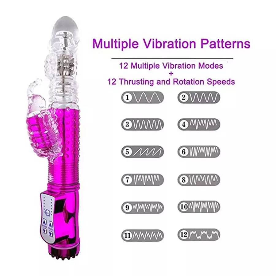 MASVSAM Rabbit Vibrator with 12 Powerful Vibrations for Adult Women,USB Rechargeable and Waterproof Female Vibrating Adult for W