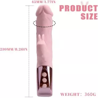 Rabbit Vibrator Dildo Vibrator for Women 42°C(107.6°F) Constant Temperature 7 Vibration Modes Rechargeable IPX6 Waterproof - Bei Rabbit Vibrator Dildo Vibrator for Women 42°C(107.6°F) Constant Temperature 7 Vibration Modes Rechargeable IPX6 Waterproof - Bei
