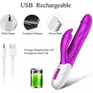 G-Spot Rabbit Vibrator with Heating Function, Rose Sex Toys for Clitoris G-spot Stimulation,Waterproof Dildo Vibrator with 9 Pow G-Spot Rabbit Vibrator with Heating Function, Rose Sex Toys for Clitoris G-spot Stimulation,Waterproof Dildo Vibrator with 9 Pow