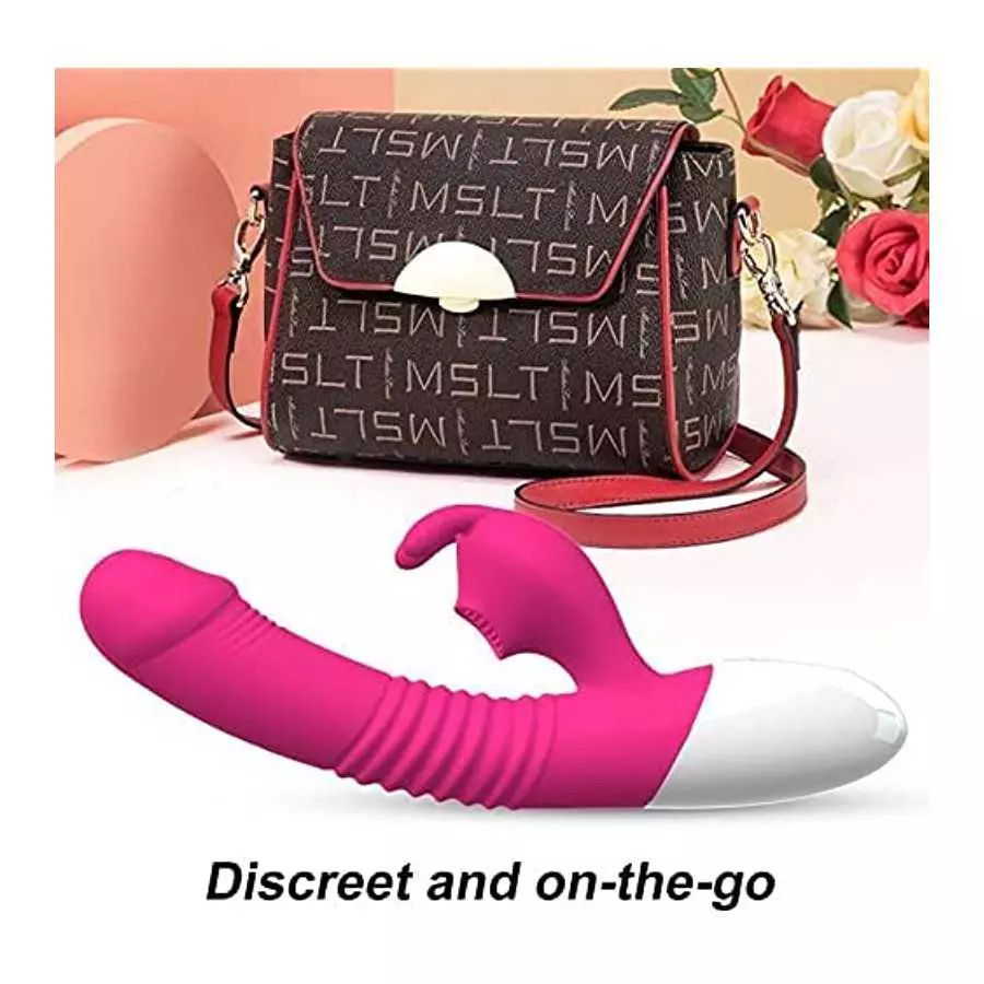 G Spot Rabbit Vibrator with Heating Function, Sex Toys for Clitoris G-spot Stimulation,Waterproof Dildo Vibrator with 9 Powerful