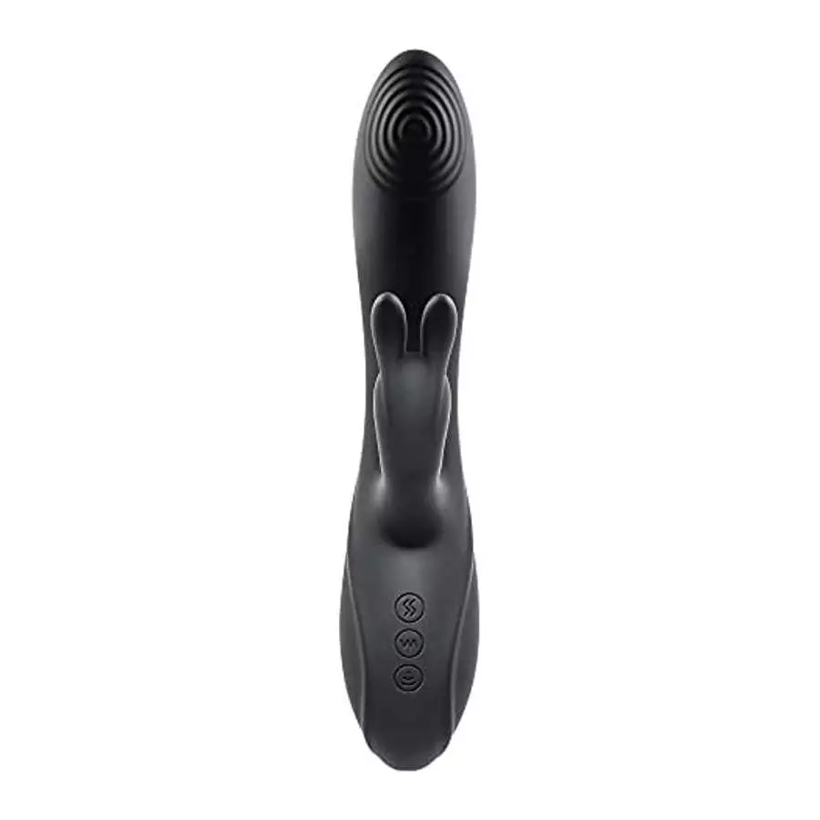 Evolved Novelties - Rabbit Hole - Rechargeable Silicone Triple Stimulation G-Spot, Rabbit & Suction Vibrator - Black