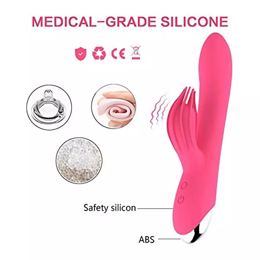 Oragio G Spot Rabbit Vibrator, Sex Toys for Clitoris G-spot Stimulation,Waterproof Dildo Vibrator with 10 Modes Vibrations Dual 