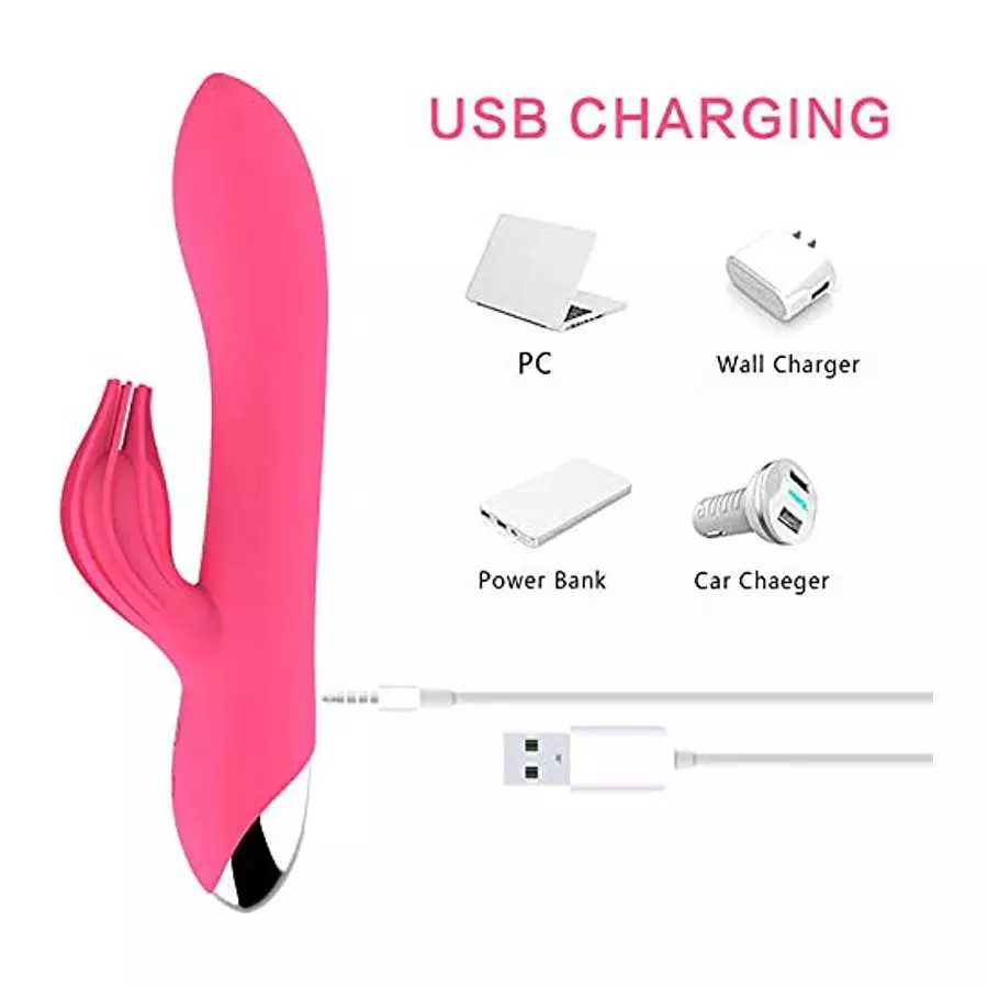 Oragio G Spot Rabbit Vibrator, Sex Toys for Clitoris G-spot Stimulation,Waterproof Dildo Vibrator with 10 Modes Vibrations Dual 